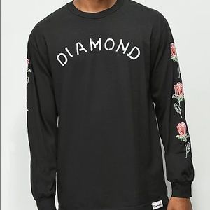 Diamond Supply Rose Long Sleeve T Shirt